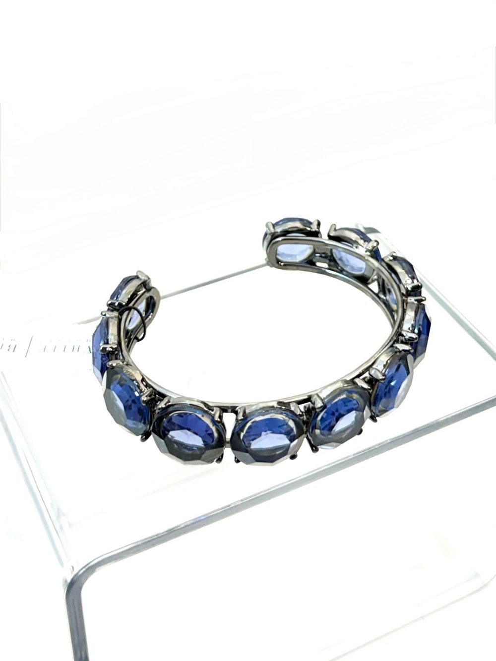 White House Black Market Blue Crystal Statement Cuff Bracelet NWT